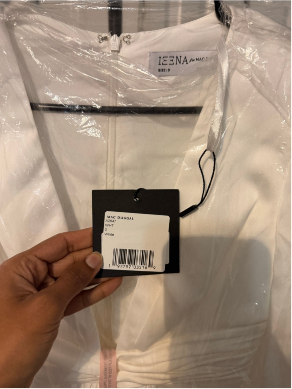 Mac Duggal White Satin Jumpsuit Sz 0 - Picture 9 of 9